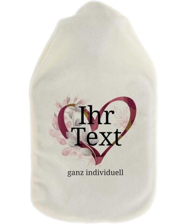 Personalizable Heart Red Hot Water Bottle - Cozy Cover for Kids & Adults (800ml) - Ideal Gift - Buy Online on GoSupps.com
