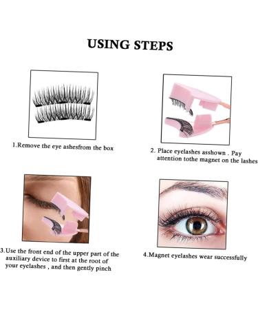 DOITOOL Magnetic False Eyelash Curler Lady Tools False Eyelash Curler with Magnets Magnetic Eyelash Clip Magnetic Eyelash Curler Makeup Stainless Steel Metal Girl Miss - Buy Online on GoSupps.com