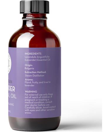 Bulgarian Lavender Essential Oil 4oz - 100% Pure Therapeutic Grade for Aromatherapy | Pure Body Naturals - Buy Online on GoSupps.com