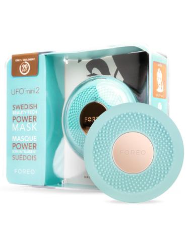 Foreo UFO Mini 2 LED face mask red light therapy facial masks beauty warmth Korean cosmetics facial massage device moisture mask face increased facial care intake mint 1 piece (1 Pack)