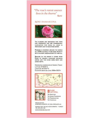 Rosense Glass Bottle Rosewater Hydrating Facial Toner - 1.7 Oz - Buy Online on GoSupps.com