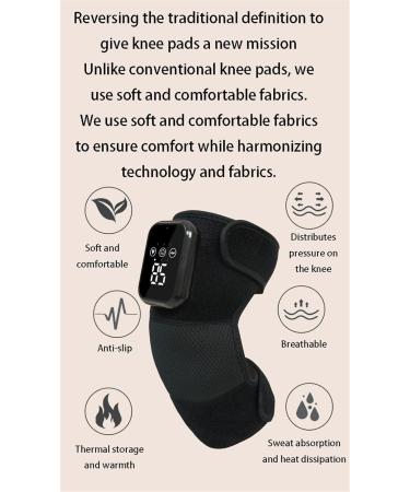 Heated Knee Massager with Vibration & Heat | 3-in-1 Leg & Elbow Pain Relief Pad | Best for Knee & Ankle Injuries - Buy Online on GoSupps.com