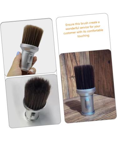 DOITOOL Body Powder Brush Broken Barber Brush Neck Duster Powder Applicator Hairdressing Brush Hairdressing Cleaning Brush Bronzer Brush for Face Neck Cleaning Brush Man Major Plastic 13.5x6cm Silver - Buy Online on GoSupps.com