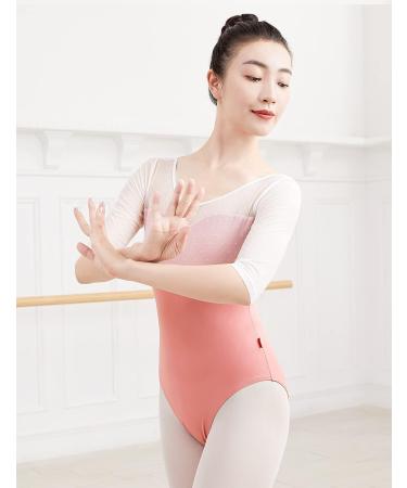 Daydance 3/4 Sleeve Salmon Leotard for Ballet Teens - Ballerina Dance Wear - Buy Online on GoSupps.com