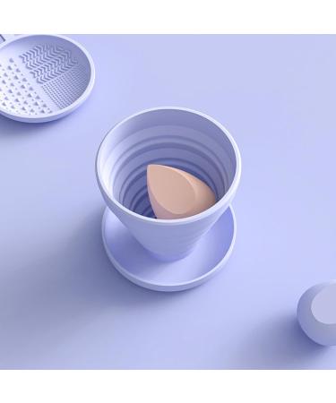 Makeup Brush Cleaner Tool Multifunctional Flexible Silicone with Cleaner Mat - Stable Cleaning Tool for Makeup Supplies Decorative Makeup Brushes and Powder Pads - Buy Online on GoSupps.com