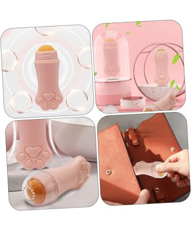BELLIFFY 1pc Volcanic Stone Oil-absorbing Ball Facial Volcano Stone Roller for Face Volcanic Rock 7.5x3cm Pink - Buy Online on GoSupps.com
