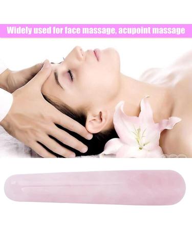 Rose Quartz Gua Sha & Jade Massage Tool - 1 Piece Polished Crystal Staff for Health & Relaxation | International Shipping Available - Buy Online on GoSupps.com
