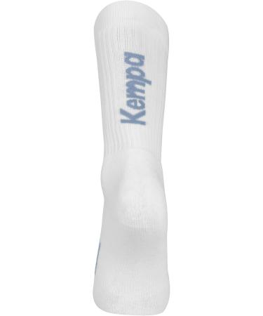 Kempa Unisex Logo Classic Sports Socks - White/Aqua (Sizes 36-40) | International Shipping Available - Buy Online on GoSupps.com