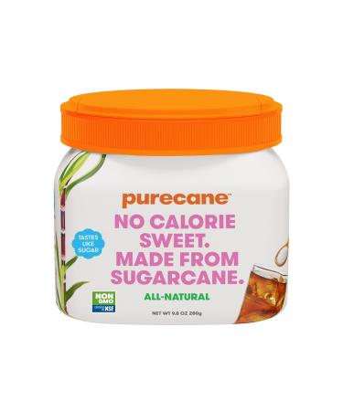 Purecane, Spoonable Family Canister, Zero Calorie Confectioners Sweetener, All Natural Sugar Cane, Tastes like Sugar, Certified Non-GMO, Diabetes-friendly, Keto-friendly, Vegan Friendly, Low Glycemic, Gluten-free, 9.8 Oz 9