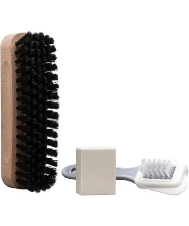 Shoe Cleaning Brush Set 3-Piece - Consisting of Dirt Brush Suede Leather Brush and Suede Leather Cleaning Rubber - Effective Cleaning of All Suede Types - Buy Online on GoSupps.com