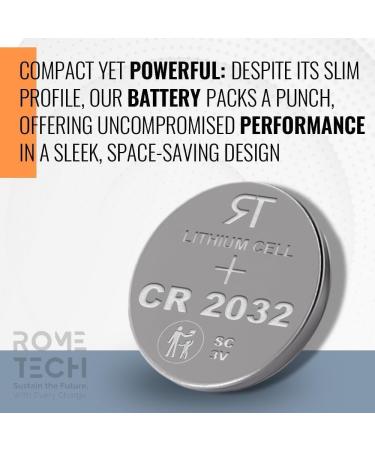 Rome Tech Blood Glucose Monitor CR2032 Batteries - Compatible with KetoTrak NewMed VISIO On Call Advanced - 2-Pack for Accurate Blood Sugar Monitoring - Buy Online on GoSupps.com
