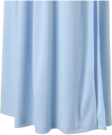 Elegant Sky Blue Ball Dress for Women | Sleeveless V-Neck Evening & Cocktail Dress | A-Line Swing Maxi Dress with Slit | Perfect for Parties & Special Occasions - Buy Online on GoSupps.com