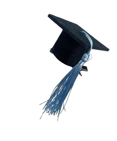 Graduation Hat Headband | 3D Doctoral Hat Hair Clip Headband Graduation Hat Hairpins Hat Inserts Graduation Accessories for Women Men Blue