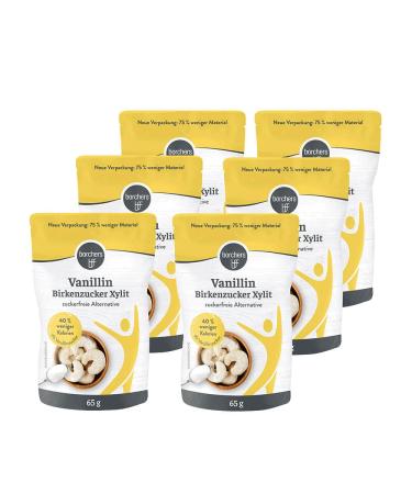 Buy 6 x Borchers Vanillin Birch Sugar | Sugar-Free Vanilla Sugar Alternative | Low-Calorie Sweetener | 65 g - Buy Online on GoSupps.com