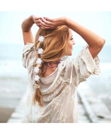 5 Flower Hair Clips Bridal Hairstyle Accessories Wedding Party Beach Accessories and Hair Accessories Ivory White - Buy Online on GoSupps.com