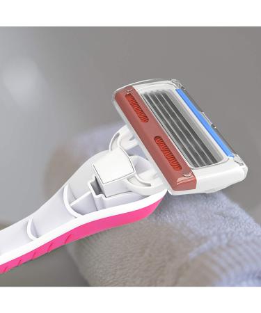 Nylea Razors for Women with Sensitive Skin - Premium 5-Blade Shaving Razor with Lubricating Strip and 4 Refills - Buy Online on GoSupps.com