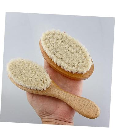 DOITOOL Natural Wooden Hair Teasing Comb | Baby Hair Brush Set for Newborns | Travel Friendly | Shower & Massage Brush | White 18x5cm - Buy Online on GoSupps.com