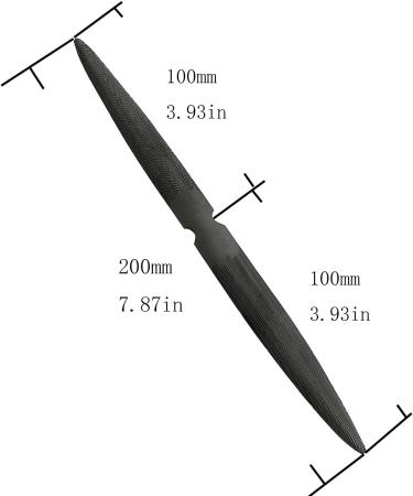 Longdex 8 Inch Wax Carving File - Double Ended Flat and Half Round Jewelry Tool - Buy Online on GoSupps.com