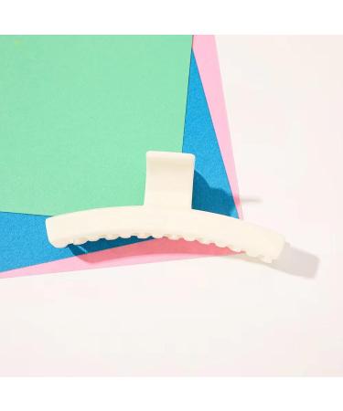 8 Pack Cream Hair Claw Clips - Matte Beige Hair Clamps for Thin Thick Hair, Strong Hold Jaw Clip - Christmas Hair Accessories Gift - Mother's Day - White - Buy Online on GoSupps.com