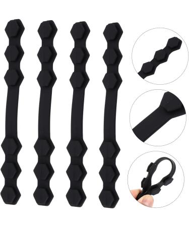 Buy 20 Pieces Black Masking Hook Earrings & Silicone Lanyard - Ear Extensions & Mask Straps (14.7x1.9cm) - Buy Online on GoSupps.com
