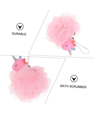 Hemoton 2pcs Unicorn Bath Ball Sponges - Exfoliating Spa Loofah for Kids & Adults - Pink Body Puff Shower Pouf for Dead Skin Cleansing - Buy Online on GoSupps.com