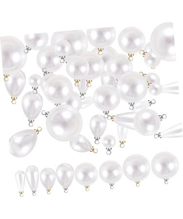 VILLCASE 300 Pcs Dangle Drop Charms Diy Charms Necklace Pendants Diy Pearl Charms Round Pearl Beads Pearl Teardrop Pendants Prime Jewelry Pendant Bracelet Charms Key Chain Abs Sheep Eye - Buy Online on GoSupps.com