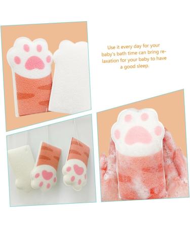 FRCOLOR cat paw bath wipe back brush body scrub brush body brush for dry brushing natural loofah on a stick baby sponge shower scrubbers skin Polyurethane Artifact for bathing toddler 12.5x7.5cm - Buy Online on GoSupps.com