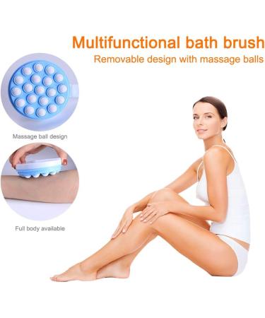 BStCar 2-in-1 Backcomer & Massage Device - Long Handle Bathing Brush for Lotion & Oil Application Shower Scrub & Massage - Buy Online on GoSupps.com