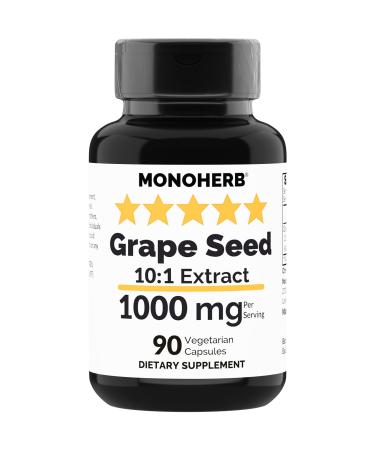 MONOHERB Grape Seed Extract 1000 mg - 90 Vegetarian Capsules