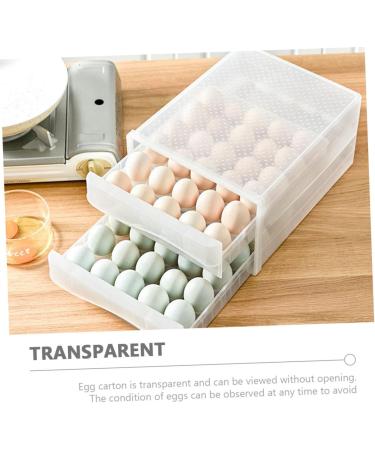 Serving Tray 2pcs Egg Storage Box Clear Container Countertop Egg Transparent Egg Holder re-usable White 26x34x17cm - Buy Online on GoSupps.com