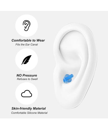 uxcell Waterproof Silicone Swimming Earplugs - 3 Pairs Soft Mushroom Design Comfortable Ear Protection for Men & Women - Blue - Buy Online on GoSupps.com