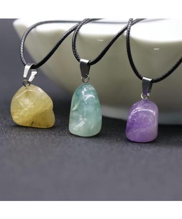 1PC Natural Stone Gem Irregular Multicolor Rough Polished Amethyst Prehnite Citrine Necklace Pendant Necklace for Woman Size 14-18mm Full of Texture (Color : Citrine Size : 45cm) 45cm Citrine - Buy Online on GoSupps.com