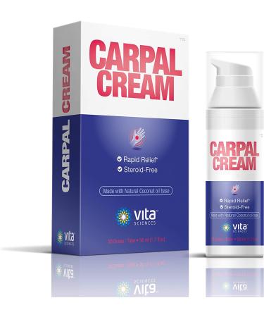 Vita Sciences Carpal Tunnel Cream - Fast Relief for Repetitive Strain with 3 Powerful Forms of Magnesium and Arnica Soothes Aches and Infuses Nutrients for Maximum Hand Arm and Wrist Comfort.