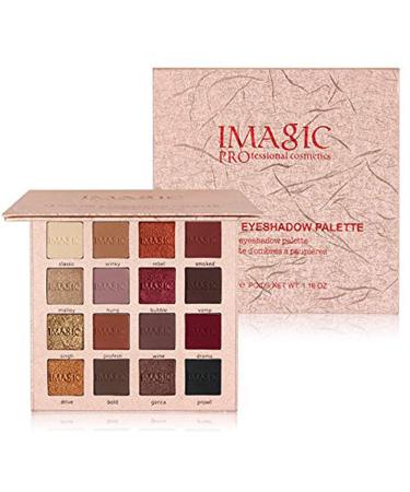 16 color matte eyeshadow luxury make-up shimmer glitter blending powder super pigment metallic gold nude eyeshadow palette with cosmetic mirror