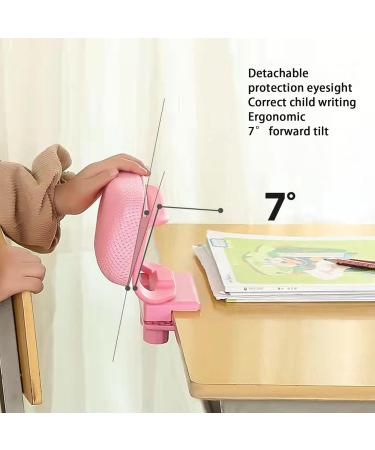 HYEIUIRA Kids Sitting Posture Corrector Ergonomic 7 Forward Tilt Desk Writing Posture Corrector Detachable Nap Pillow with Holder (Pink) - Buy Online on GoSupps.com