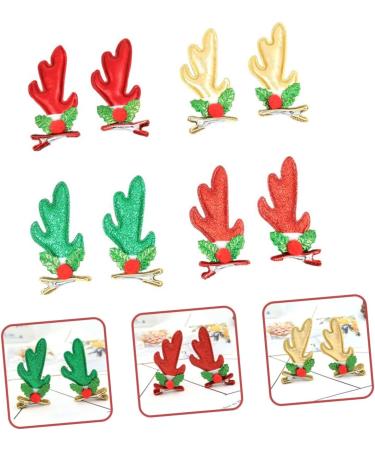 Beaupretty 8 Pairs Hair Jewels for Women Cute Hair Accessories Christmas Party Stocking Suffers Girl Hair Clips Kids Hair Accessories Hair Pin Miss Hairpin Gold Powder Cloth Three-dimensional - Buy Online on GoSupps.com