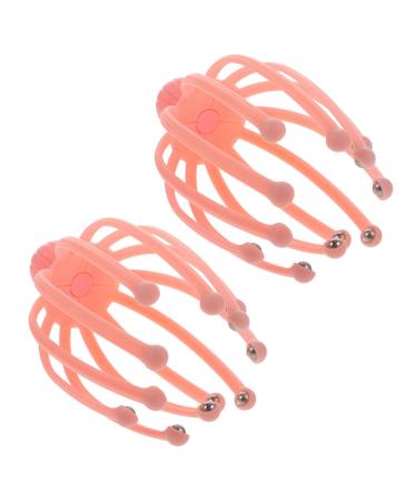 Milist 2 pieces head massage spider head crawler head crawl head massage brush with massage fingers head scratch head spider for spa relief relaxation (random color)