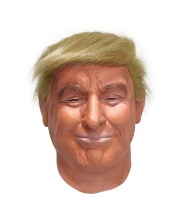 LEKA NEIL Realistic Celebrity mask-Republican Presidential Candidate Mask-Donald Trump Mask-Latex Full Head (Orange,Adult Size)