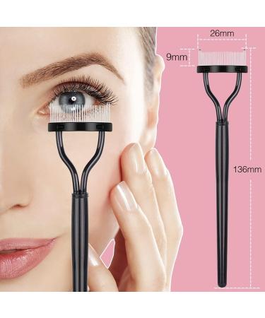 Eyelash Separator Comb Set - Metal Teeth Lash Brush for Makeup Mascara Application - Buy Online on GoSupps.com