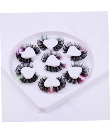 FRCOLOR 7 Pairs False Lashes Fake Eyelashes Colored Lash Extensions Color Lashes Faux Eyelashes Lashes with Color Lash Clusters Colored Eyelashes Colored Lashes Curly Chemical Fiber Extend - Buy Online on GoSupps.com