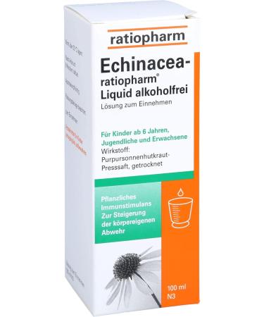 Echinacea RatioPharm Liquid - Alcohol-Free 100 ml for Immune Support | Fast International Shipping - Buy Online on GoSupps.com