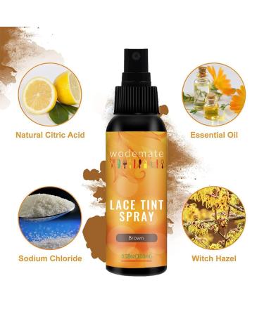 Wodemate Brown Lace Tint Spray 100ML - Hair Tinting for Lace Wigs & All Hair Types - Buy Online on GoSupps.com