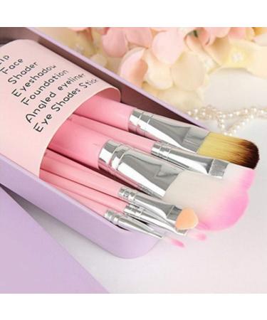 ZHIYE Children Makeup Brushes 7Pcs Makeup Brush Set Foundation Eyebrow Eyeliner Brush Cosmetic Concealer Brushes for Kids Girls Women trave - Pink with case - Buy Online on GoSupps.com
