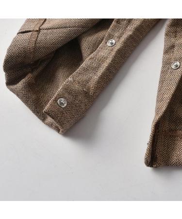 Baby Boy Gentlemen Romper Suit | Christening Baptism Outfit with Bow Tie Waistcoat and Hat | Brown | 6-12 Months - Buy Online on GoSupps.com