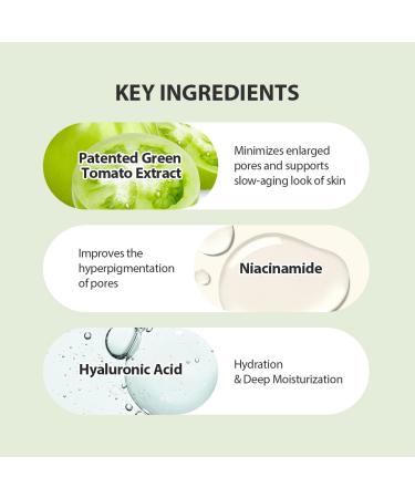 SUNGBOON EDITOR Green Tomato Pore Lifting Ampoule | Pore Minimizer Serum with Niacinamide & Green Tomato Extract | Hydrating & Firming Care for Sensitive Skin | Korean Skincare - Buy Online on GoSupps.com