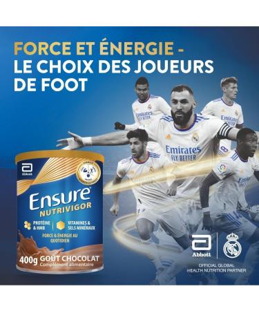 Ensure NutriVigor Protein Supplement 27 Vitamins and Minerals and HMB for Healthy and Balanced Diet (Chocolate 1 x 400 g) - Buy Online on GoSupps.com