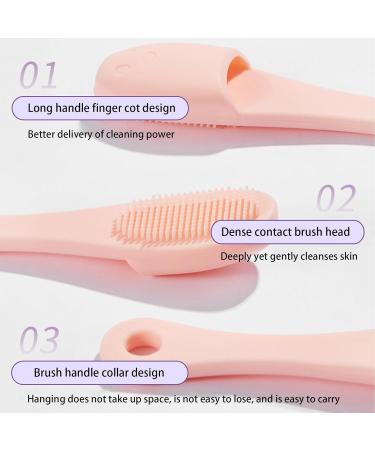 Silicone Facial Scrubber | Handheld Finger Gentle Facial Scrubber | Space Saving Face Wash Brush for Travel Soft Face Cleansing Brush for Cleansing Rowces Lotus Root Powder - Buy Online on GoSupps.com