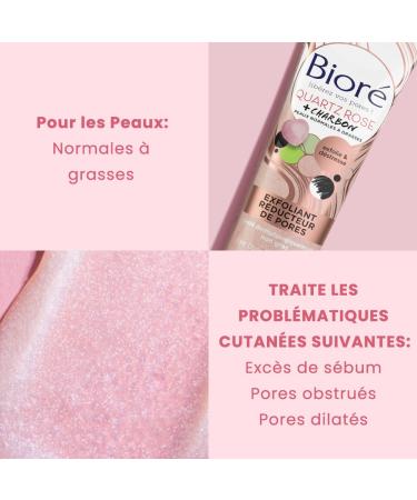 Biore Peeling Pore Reducer - Rose Quartz & Charcoal 110ml | International Shipping Available - Buy Online on GoSupps.com