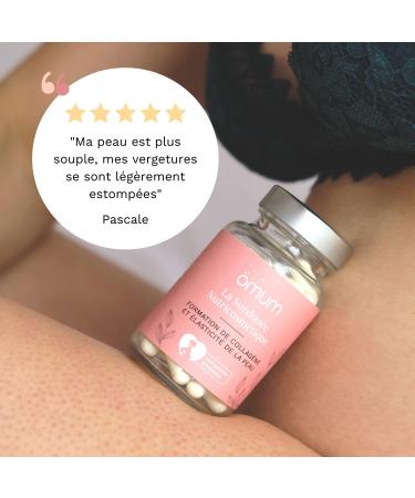 OMUM - Marine collagen supplement: Boosts elasticity and hydration of the skin - 60 capsules - La Surdou e - Anti-aging and stretch mark - Natural Made in France compatible with pregnancy and - Buy Online on GoSupps.com