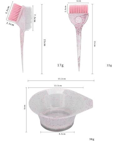 3-Piece Hair Dye Brush and Bowl Set | Pink Hairdressing Tinting Comb Tool for Home Salon - International Shipping - Buy Online on GoSupps.com